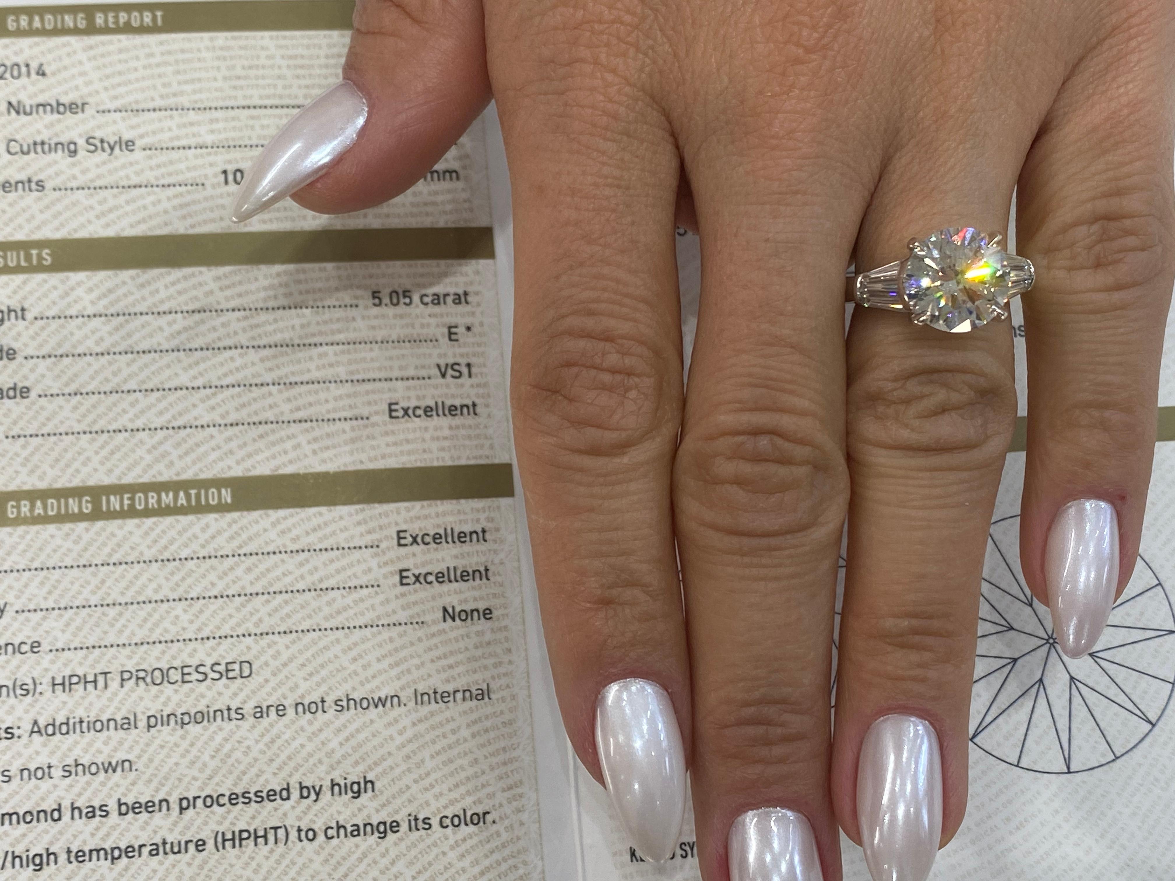 6 Karat Runder Brillant Diamant Verlobungsring Zertifiziert E VS1 im Angebot 4