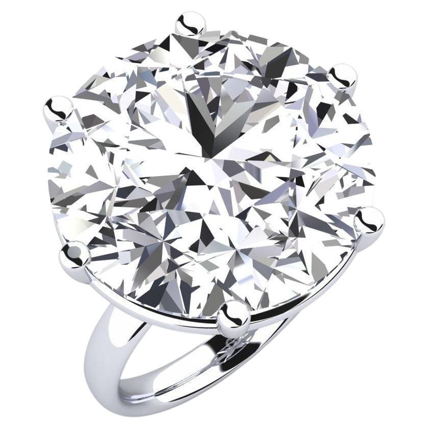6-Carat Round Brilliant E VVS Diamond Ring  High Jewelry Masterpiece