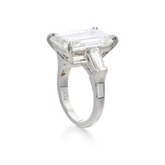 6 Carat Emerald Brilliant Statement Brilliant White 14K White Gold Diamond Ring