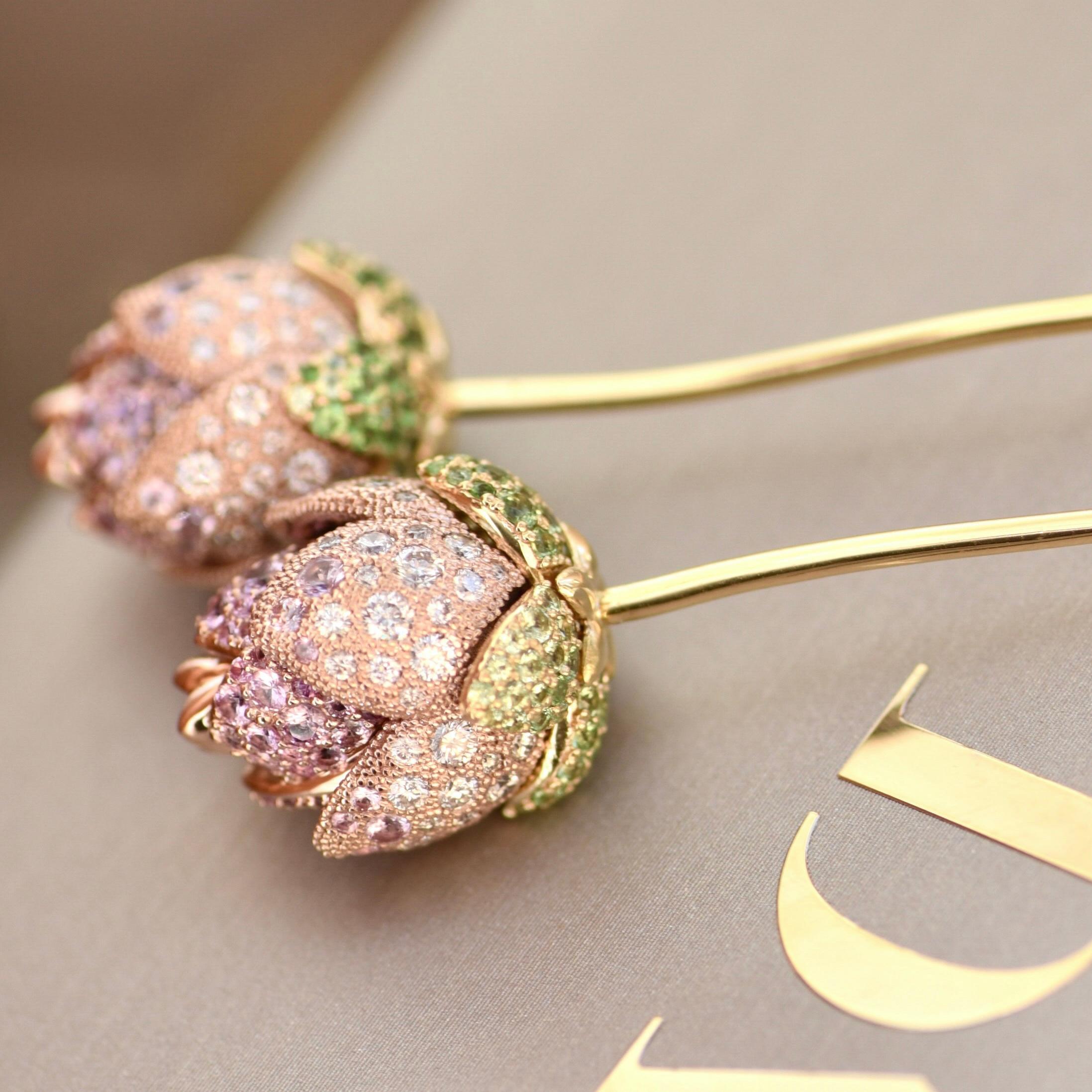 lotus earrings