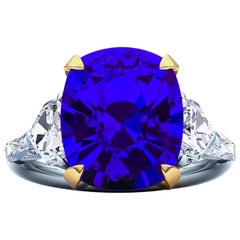 6 Carat Tanzanite and Diamond 5-Stone Cocktail Ring