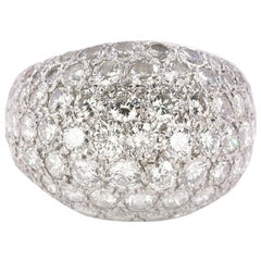 6 Carat White Gold Dome Ring