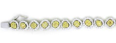 6 Carats Yellow Fancy Shape Diamond Bracelet