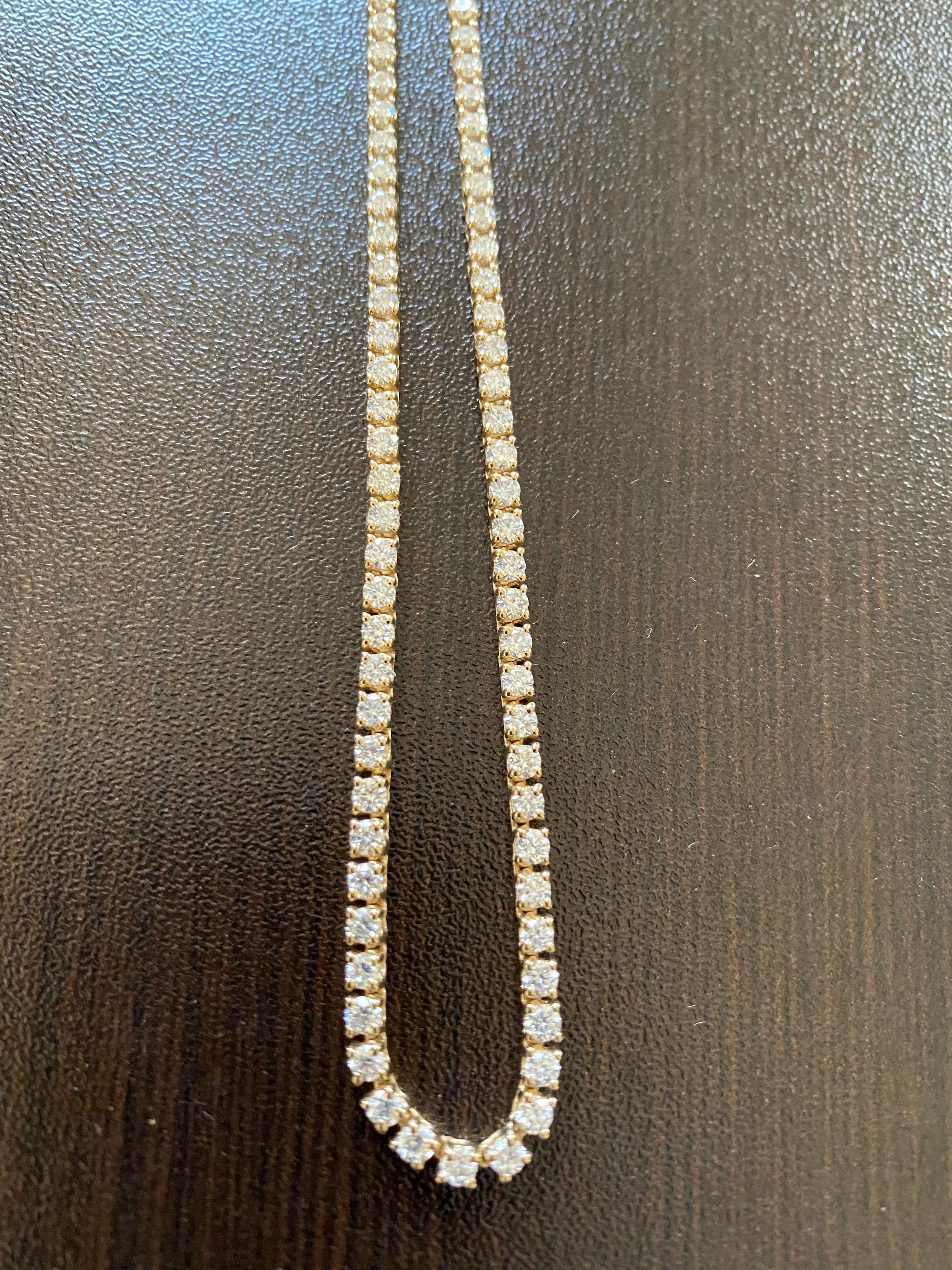4 carat tennis necklace