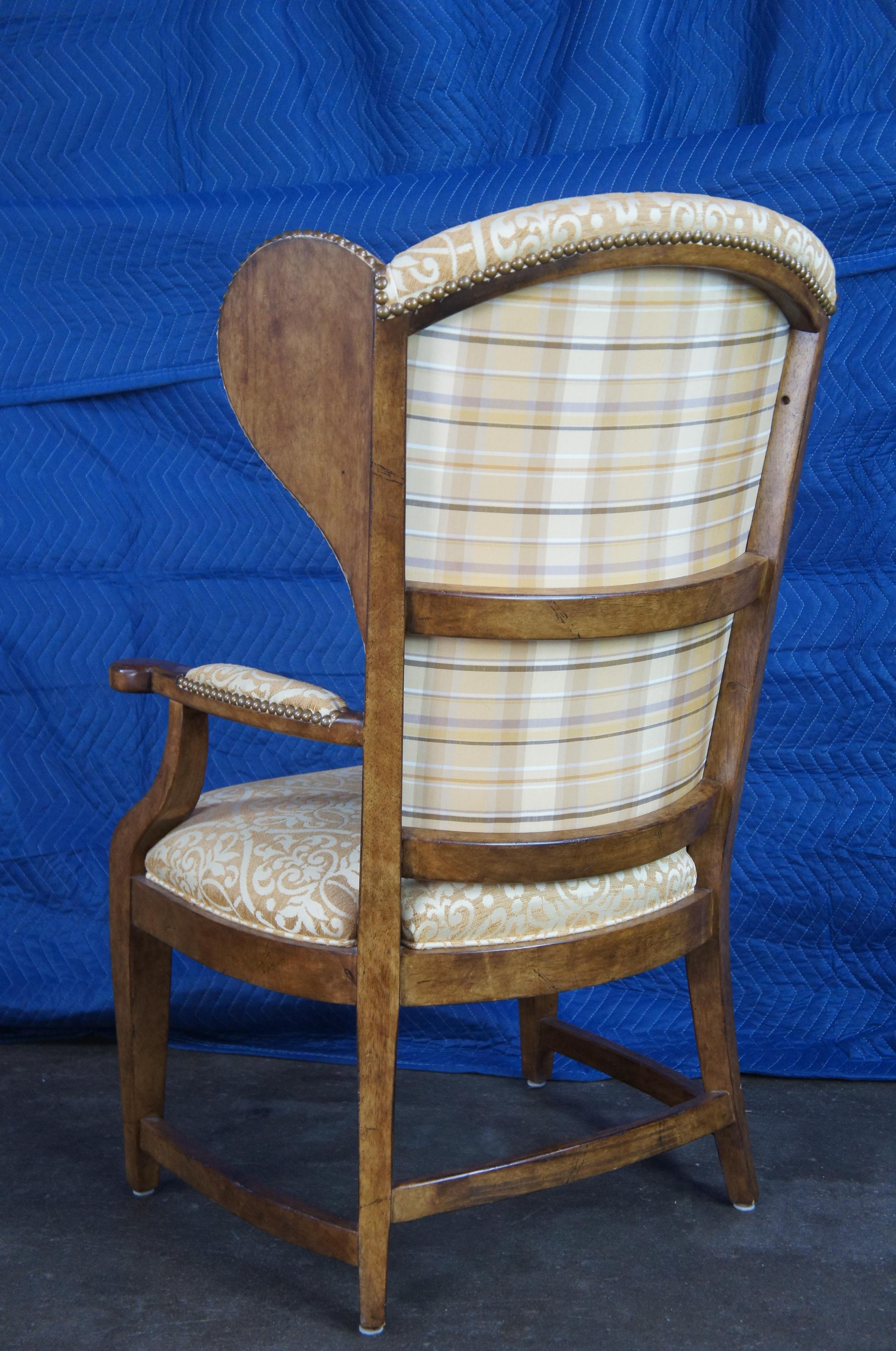 Fabric 6 Century Furniture Deer Creek Caribou Dining Chairs Old World French Country For Sale