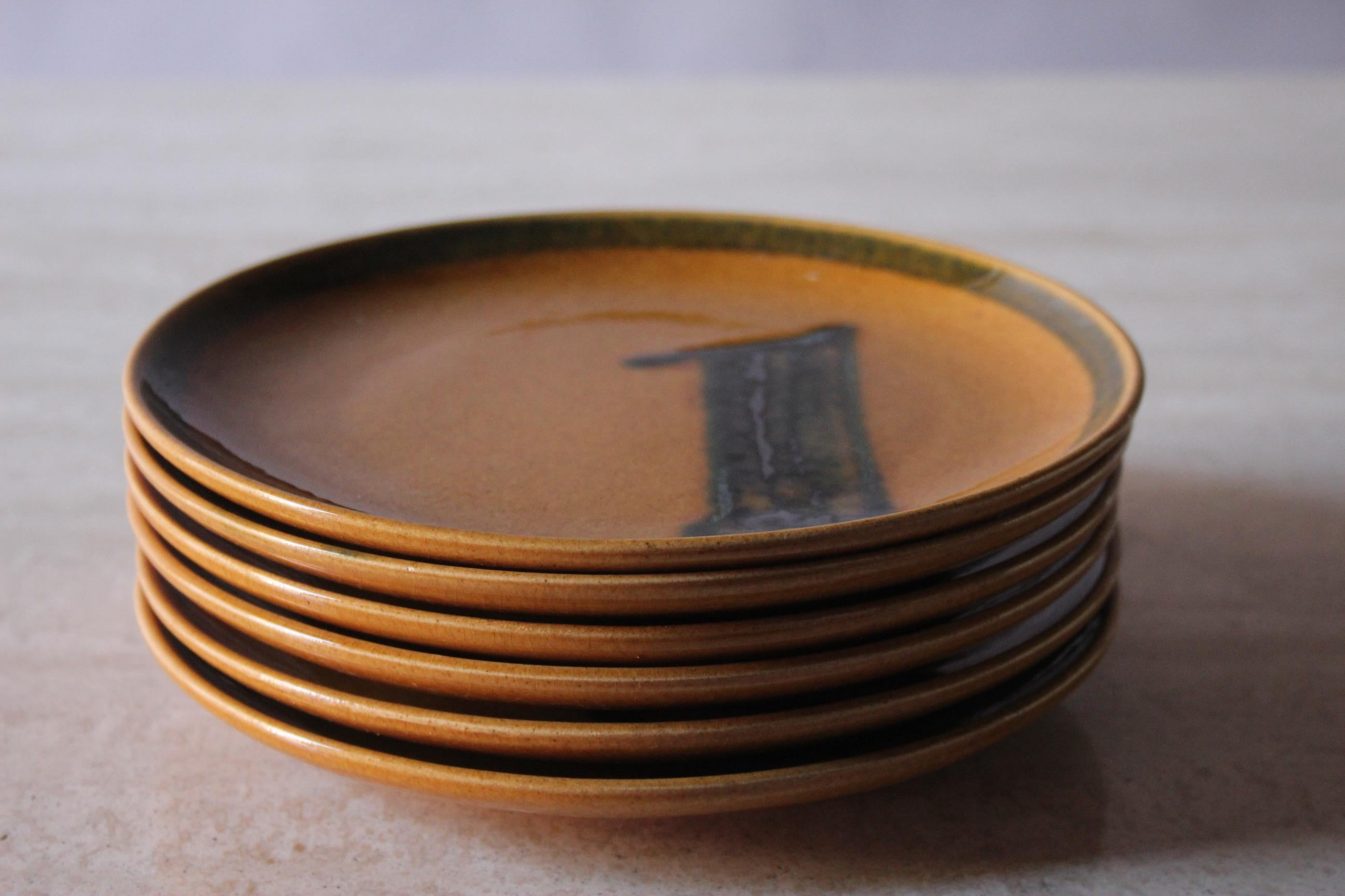 6 Ceramic Plates In Good Condition In grand Lancy, CH