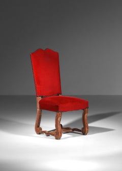 6 ceruse solid wood chairs by Gilberte and René Schmitt from the 1940s