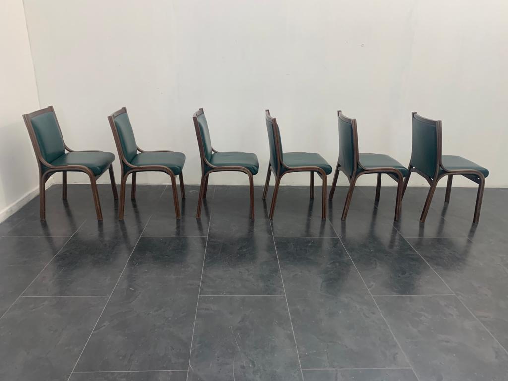 Mid-Century Modern 6 Chairs by Gregotti Associati for Poltrona Frau, 1950s