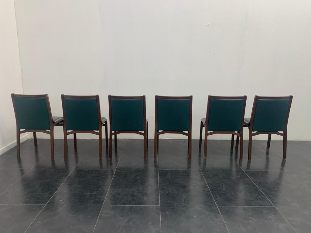 Italian 6 Chairs by Gregotti Associati for Poltrona Frau, 1950s