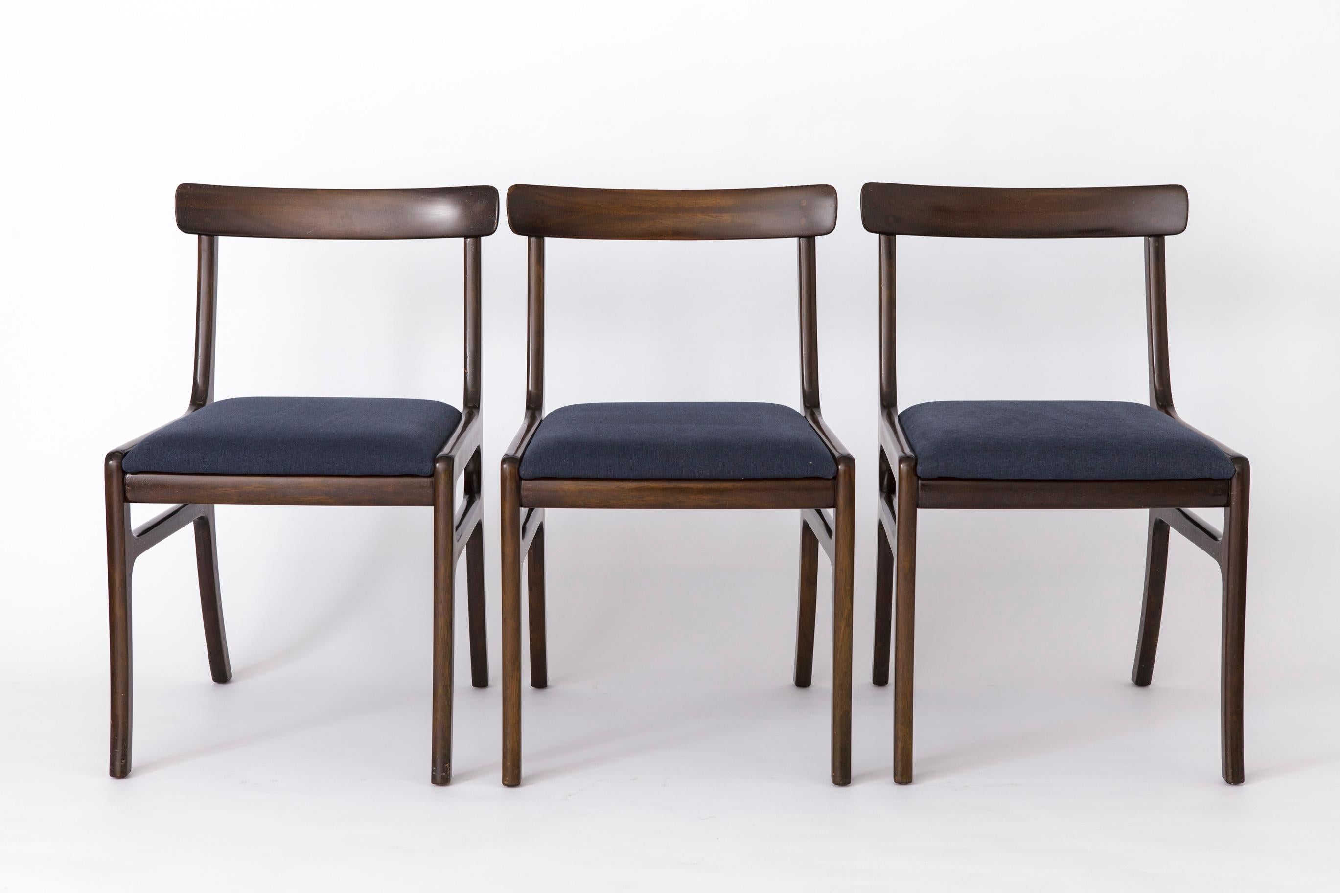 6 Stühle von Ole Wanscher für Poul Jeppesen, 1960er Jahre, Modell Rungstedlund, 6er-Set (Moderne der Mitte des Jahrhunderts) im Angebot
