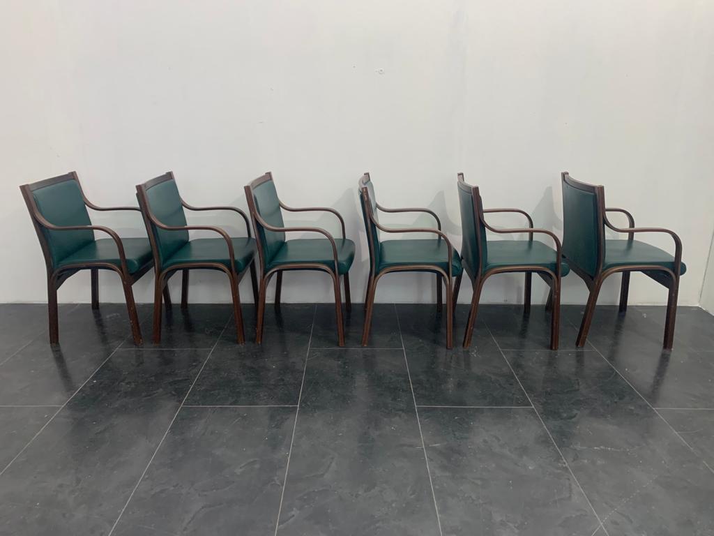 Mid-Century Modern 6 Chairs by Vittorio Gregoretti for Poltrona Frau, 1950s