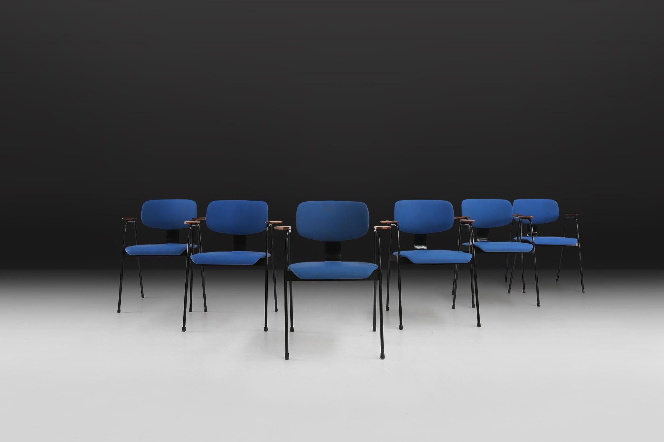 6 Stühle von Willy Van der Meeren, 1950er-Jahre (Moderne der Mitte des Jahrhunderts) im Angebot