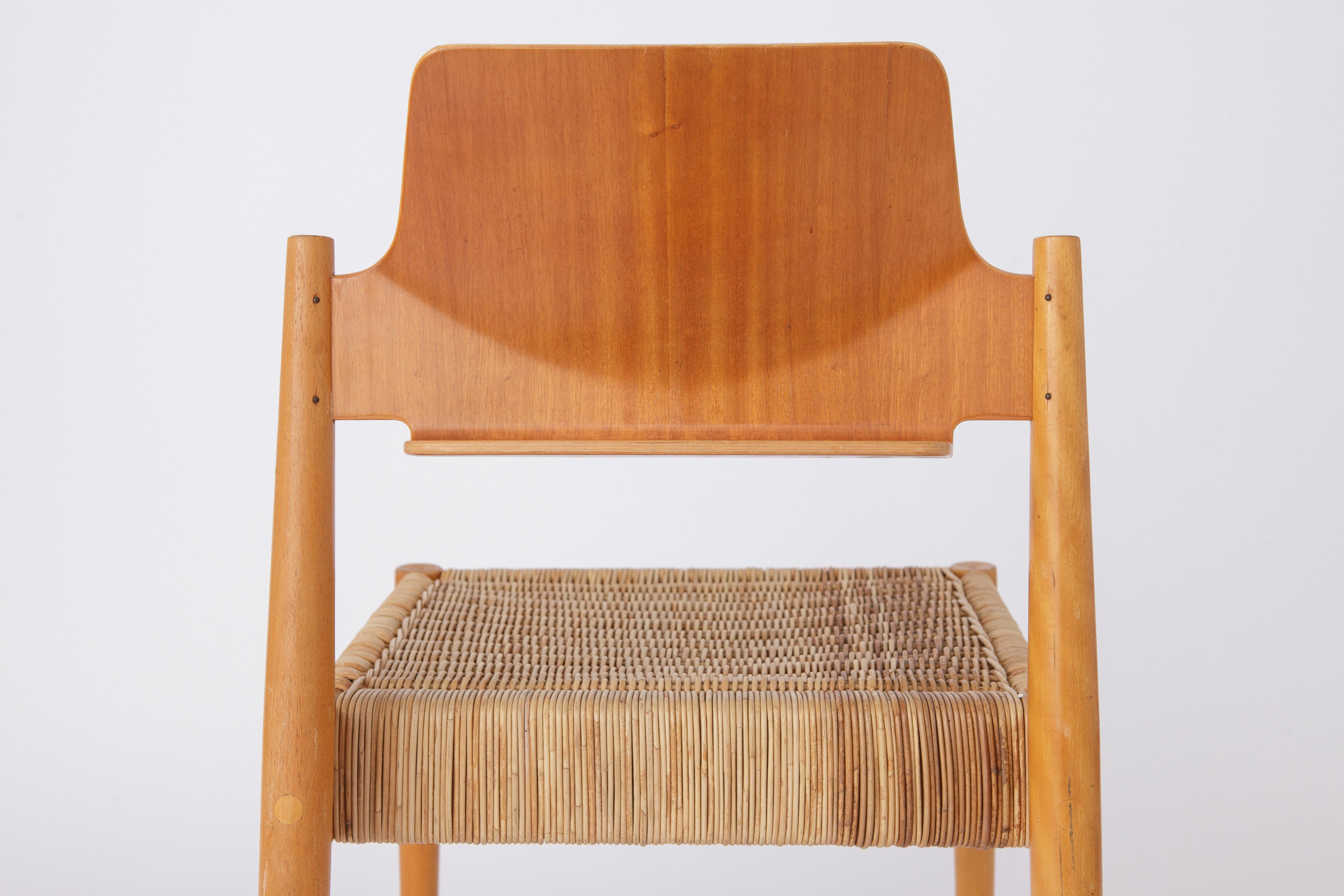 6 Chairs Egon Eiermann Chairs #SE19 Bauhaus Germany 1950s Vintage For Sale 3