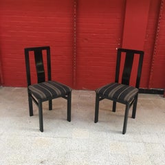 6 sedie in Wood annerito, 1960-1970 circa