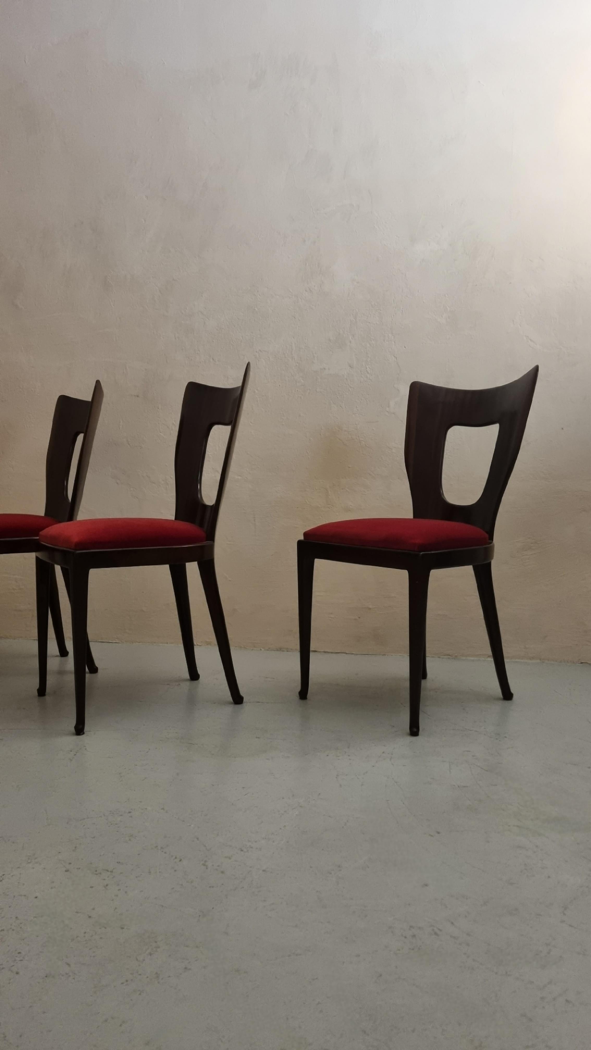 6 chaises mod. 7388 dessinées par Osvaldo Borsani pour ABV 1951 en vente 4