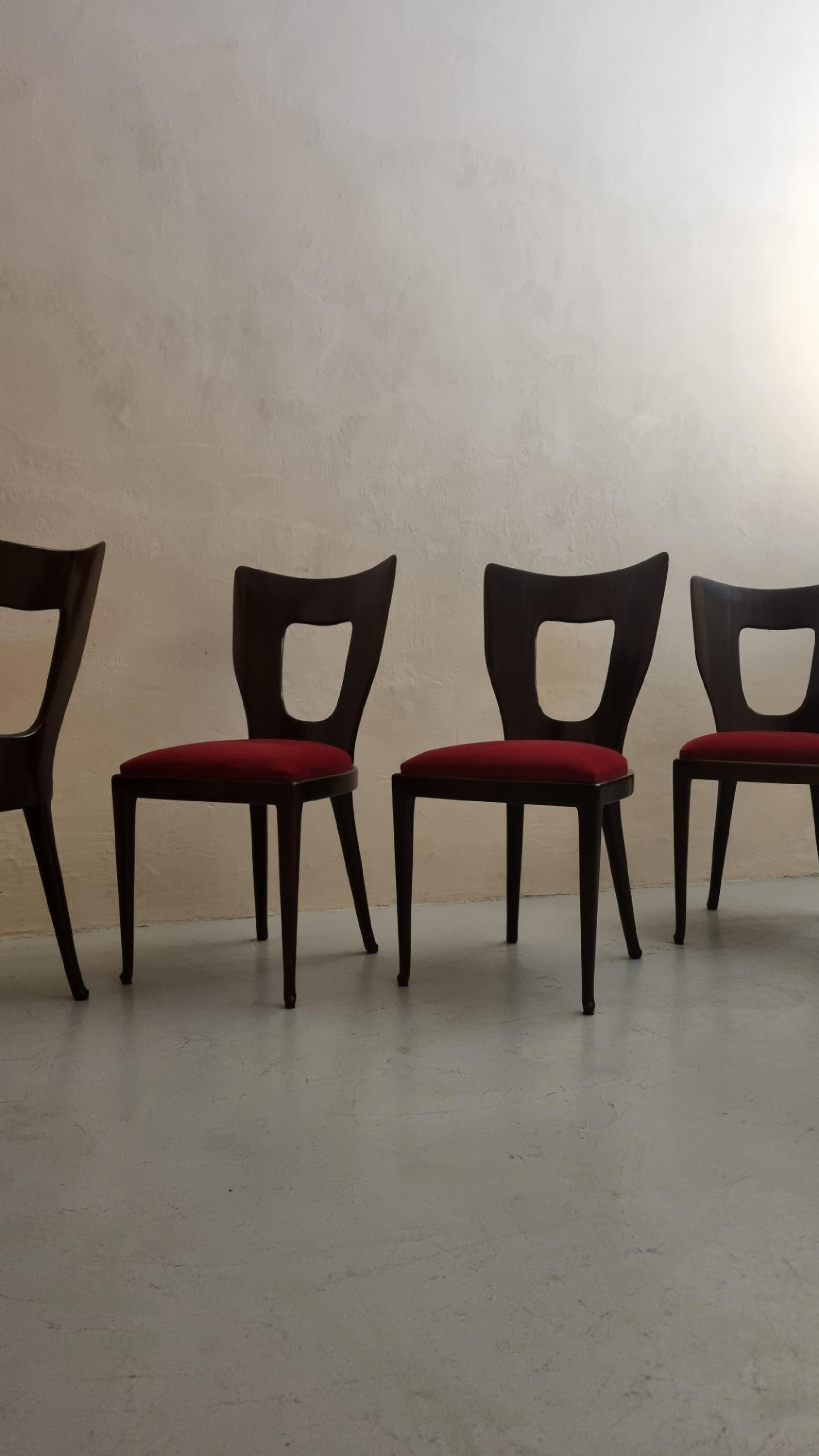 6 chaises mod. 7388 dessinées par Osvaldo Borsani pour ABV 1951 en vente 6