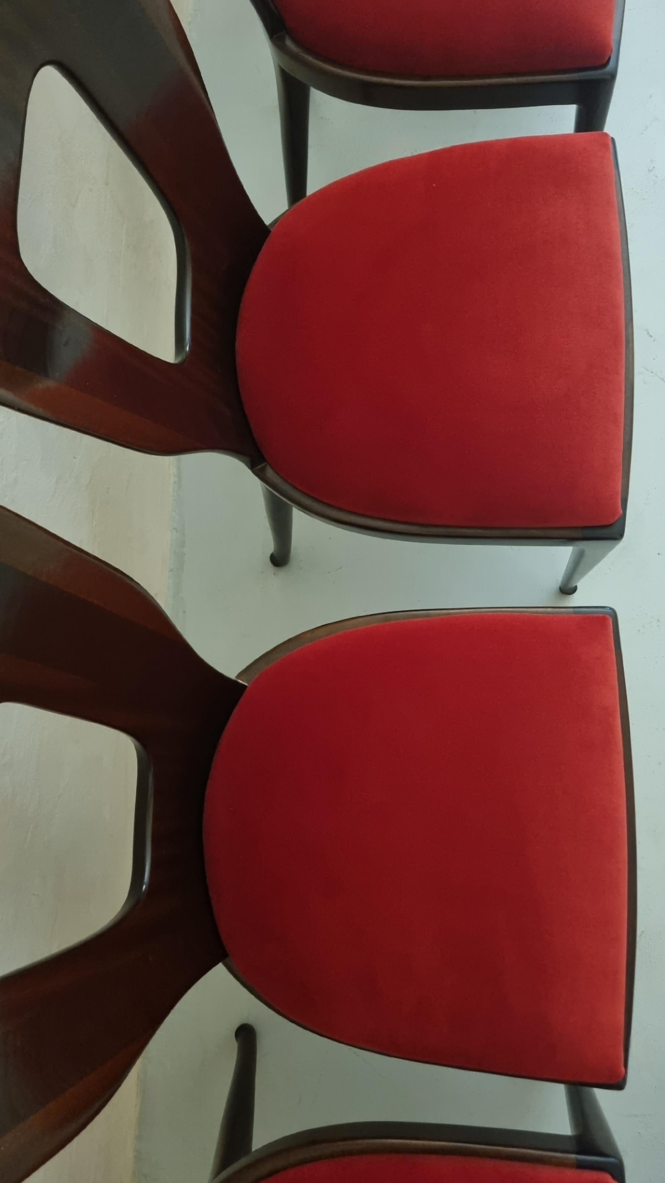 6 chaises mod. 7388 dessinées par Osvaldo Borsani pour ABV 1951 en vente 2