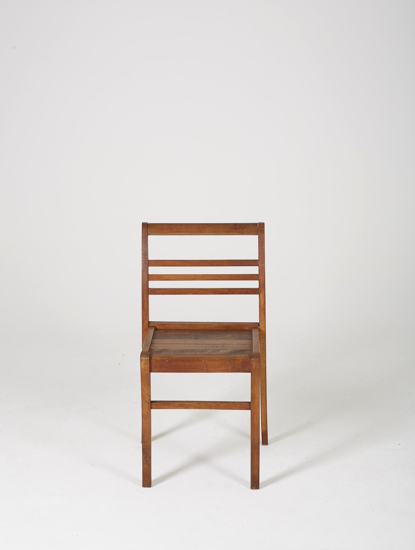6 Chairs Reconstruction by René Gabriel, 1940s 3