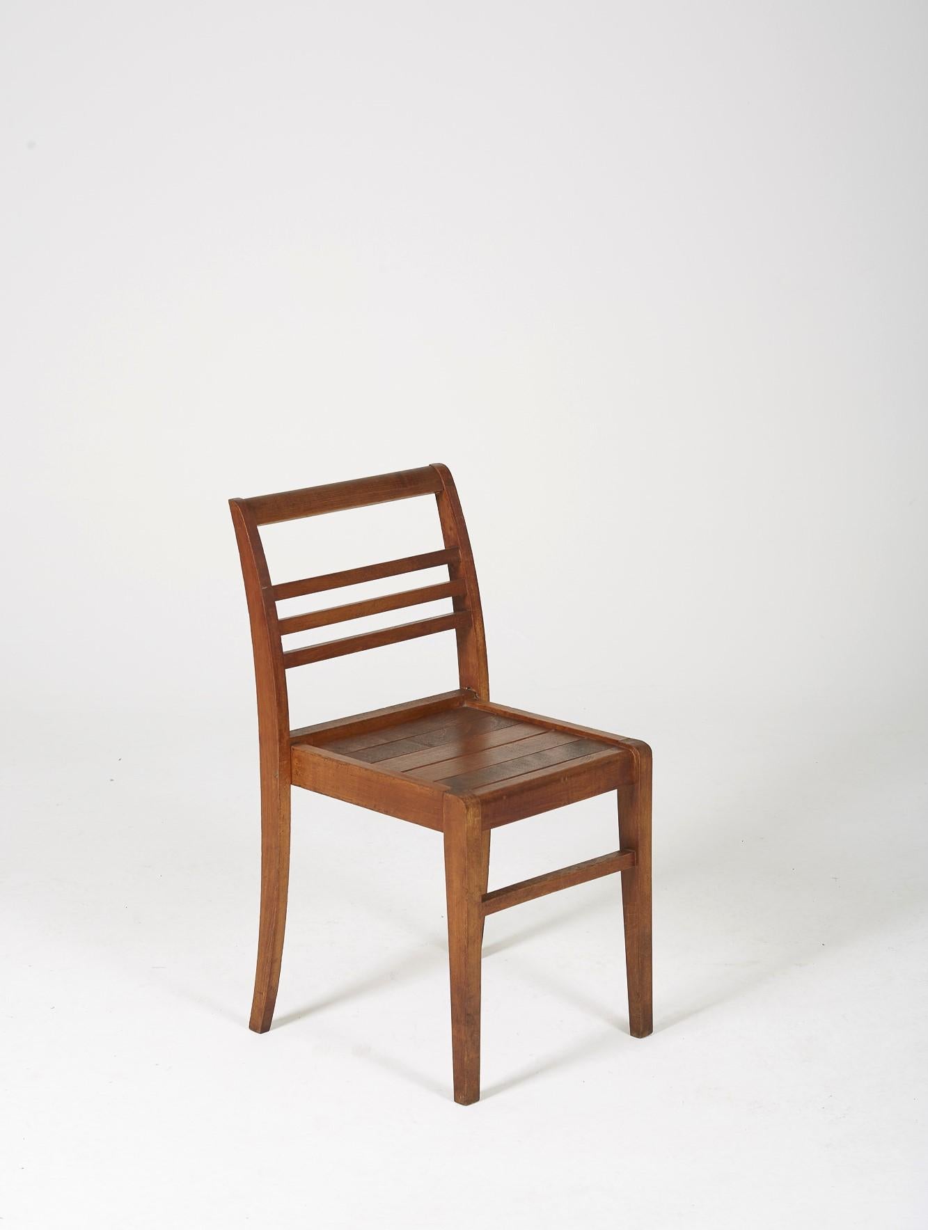 Mid-20th Century 6 Chairs Reconstruction by René Gabriel, 1940s