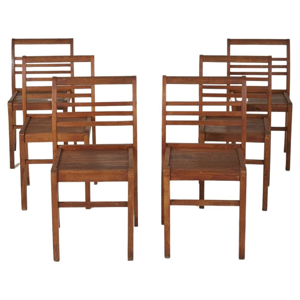 6 Chairs Reconstruction by René Gabriel, 1940s