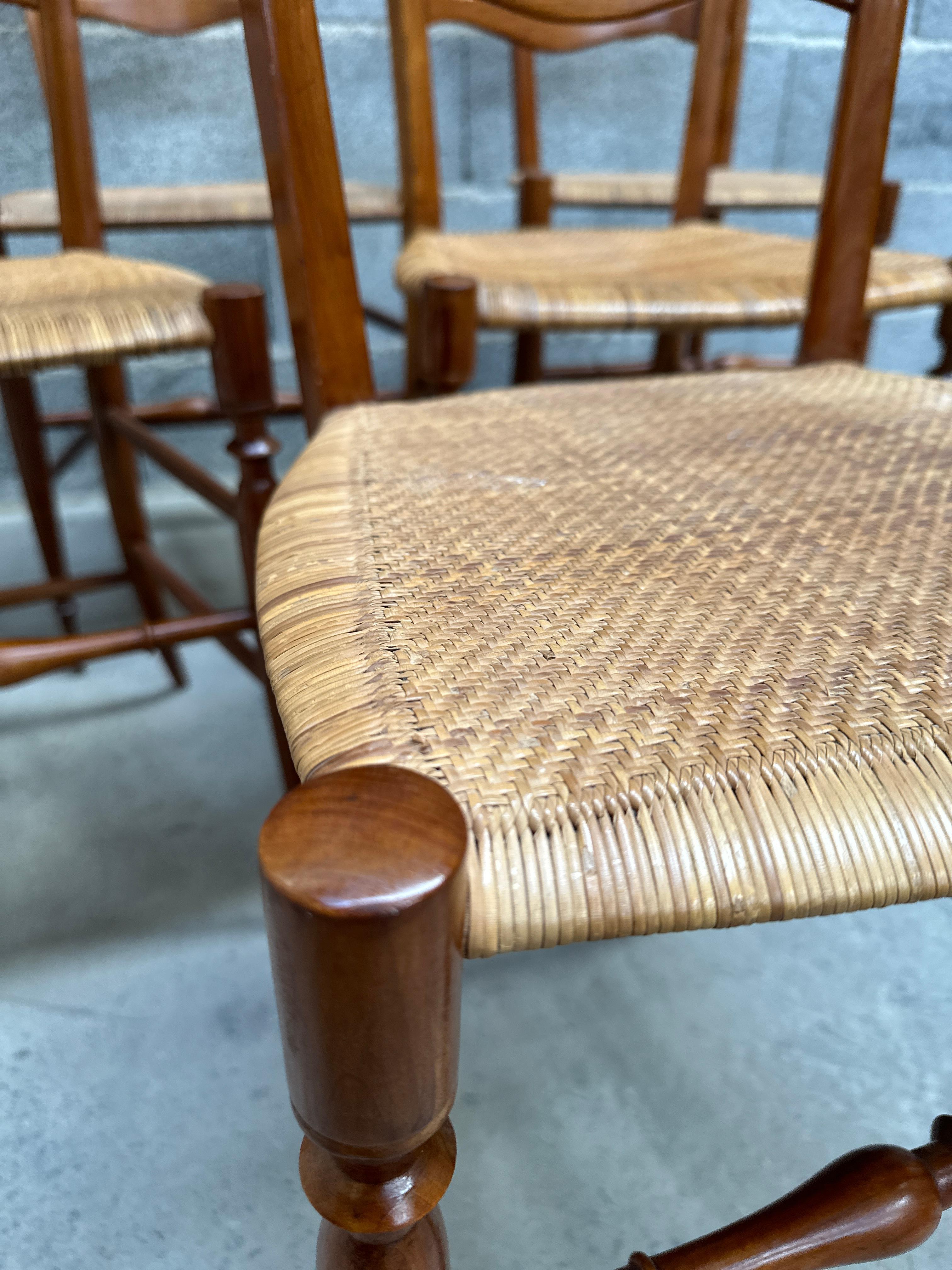 Mid-20th Century 6 Chairs Superleggera Chiavari For Sale