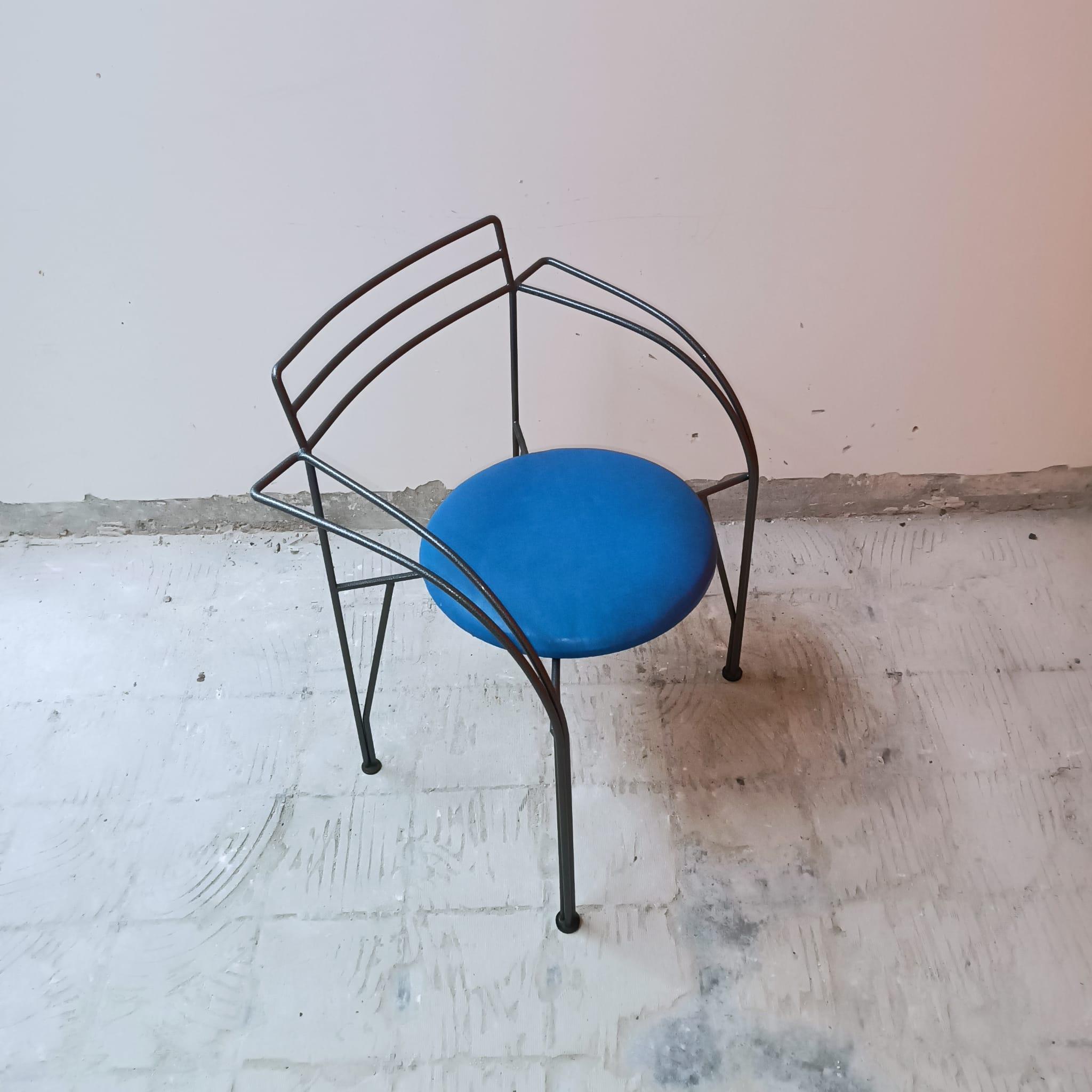 6 Stühle Kollektion „Lune D'argent“, Pascal Mourgue, Design 1985 (Spätes 19. Jahrhundert) im Angebot