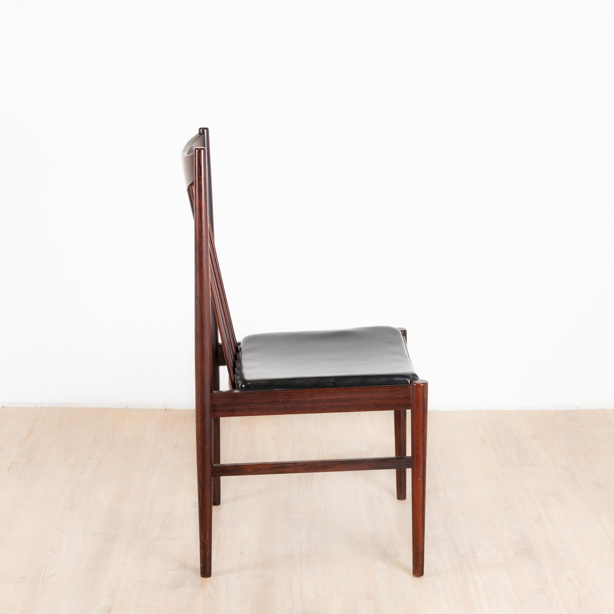 European 6 chaises en palissandre, Arne Vodder, Sibast furniture, Danemark For Sale