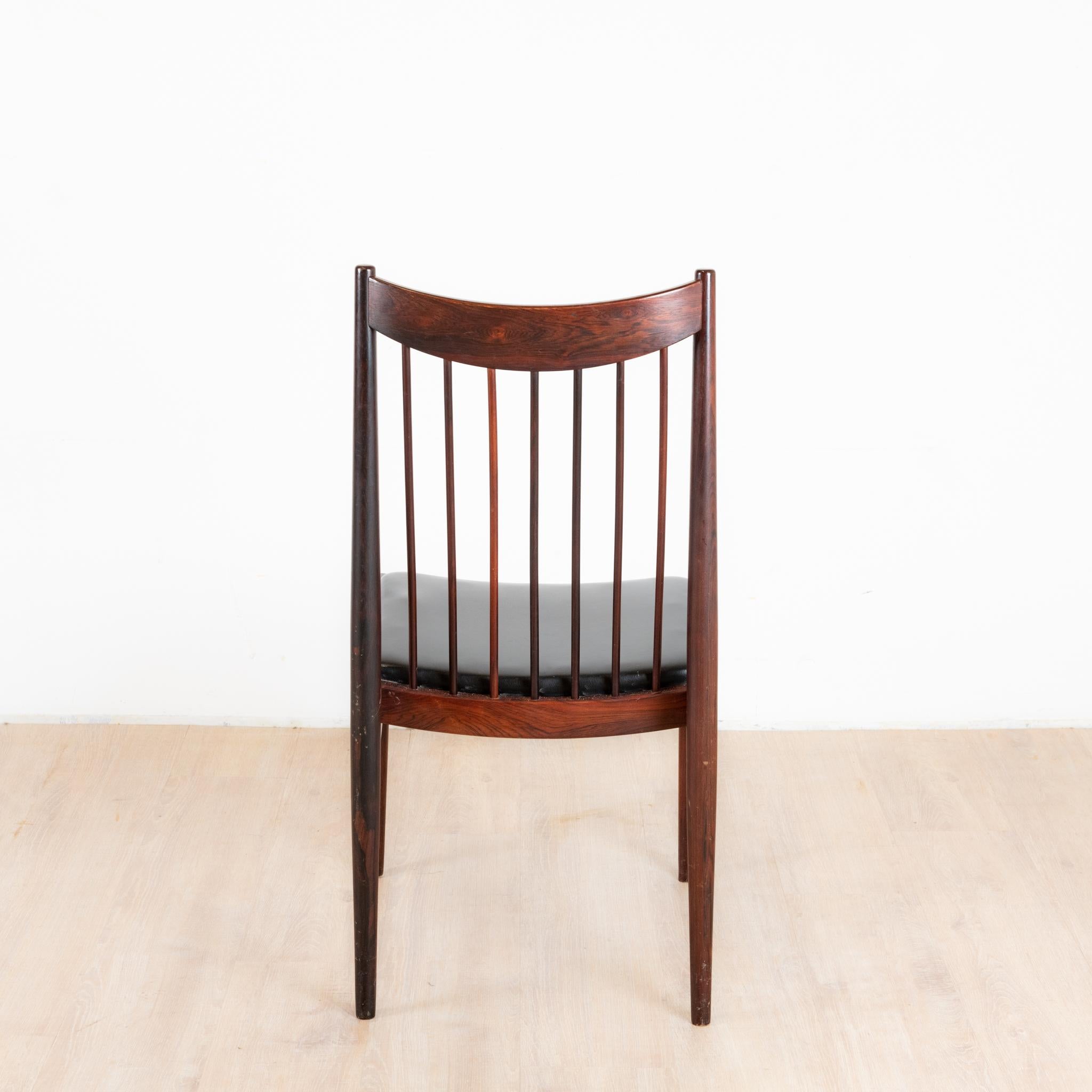 Mid-20th Century 6 chaises en palissandre, Arne Vodder, Sibast furniture, Danemark For Sale