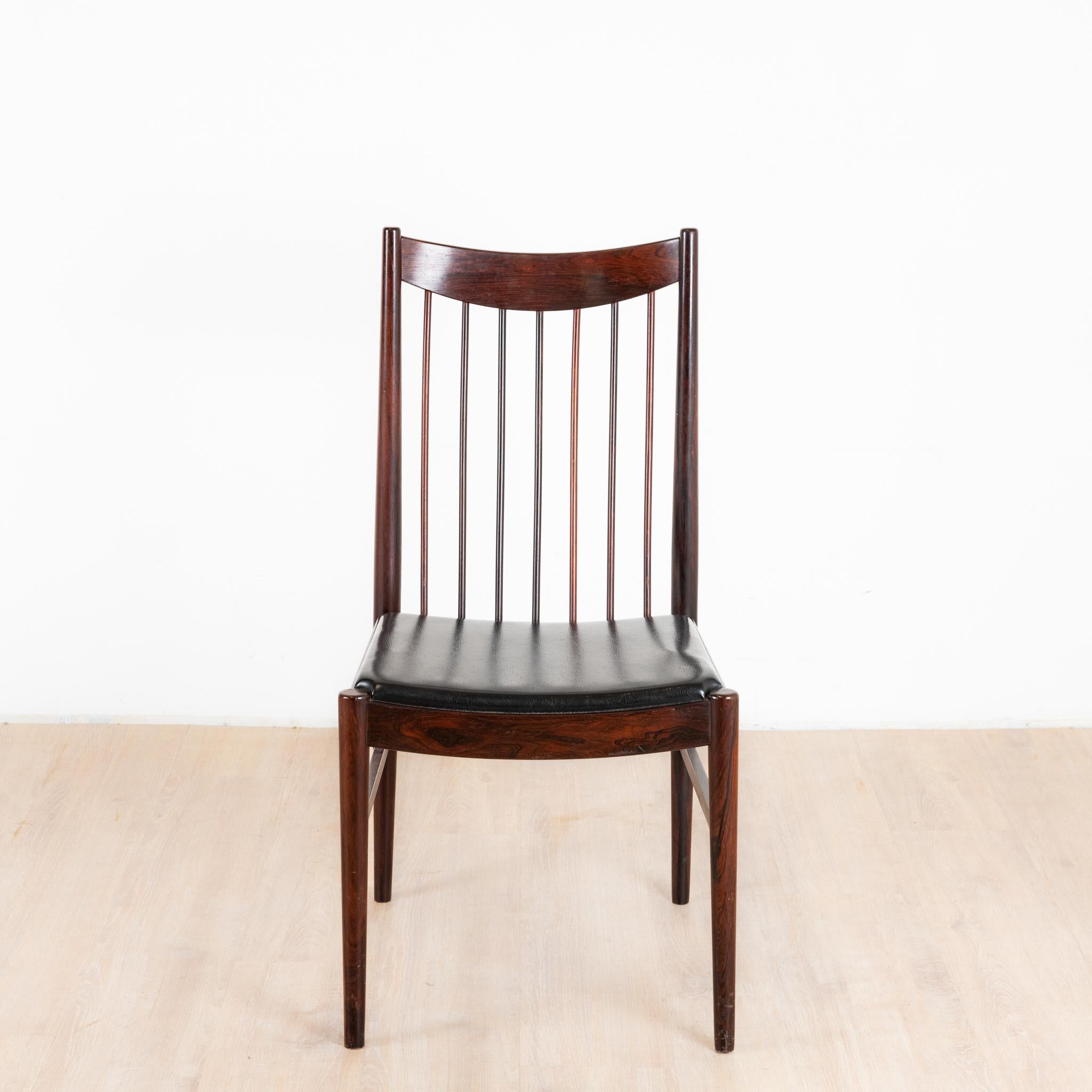 Palisander 6 chaises en palissandre, Arne Vodder, Sibast furniture, Danemark For Sale