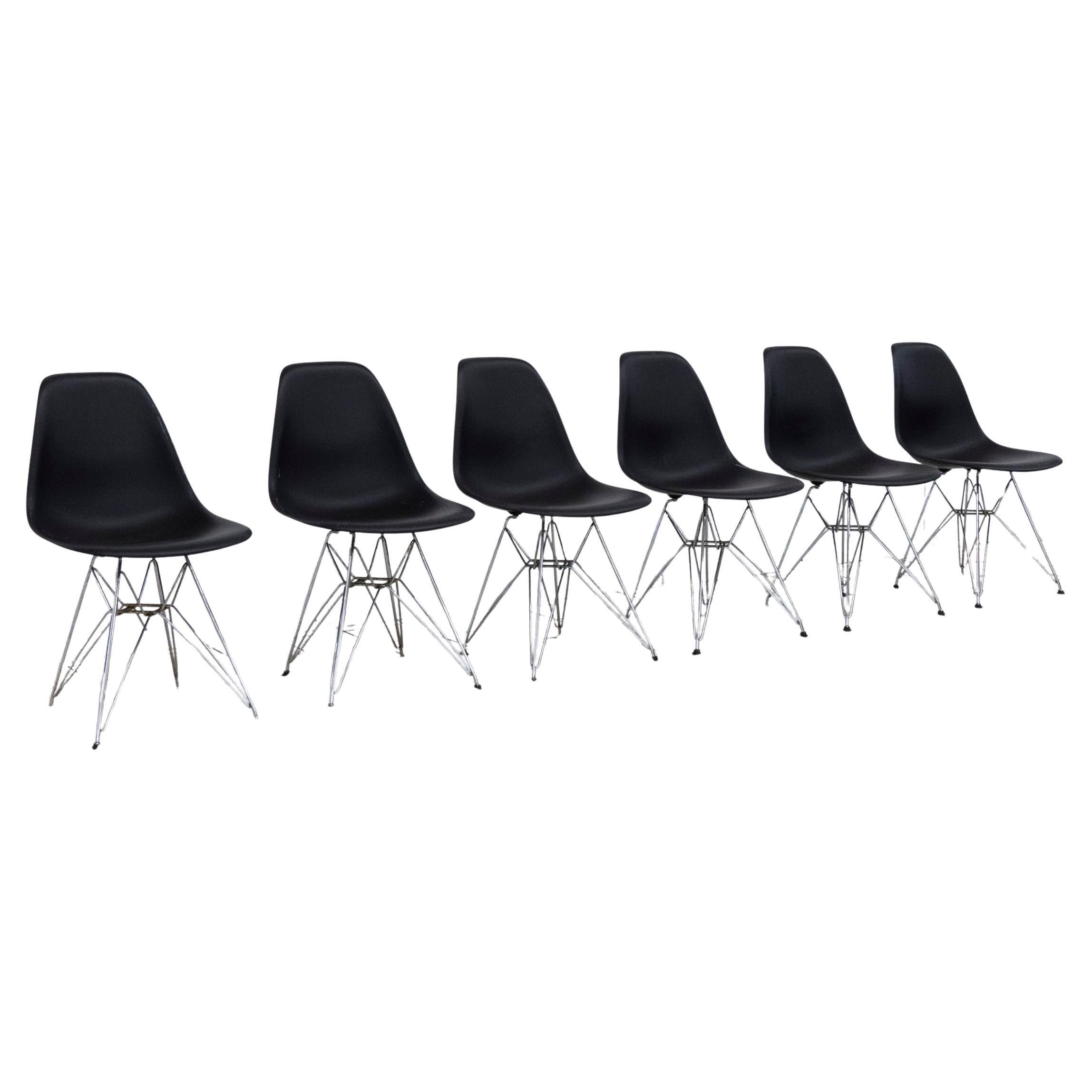 6 Charles and Ray Eames Vitra DSR Chairs