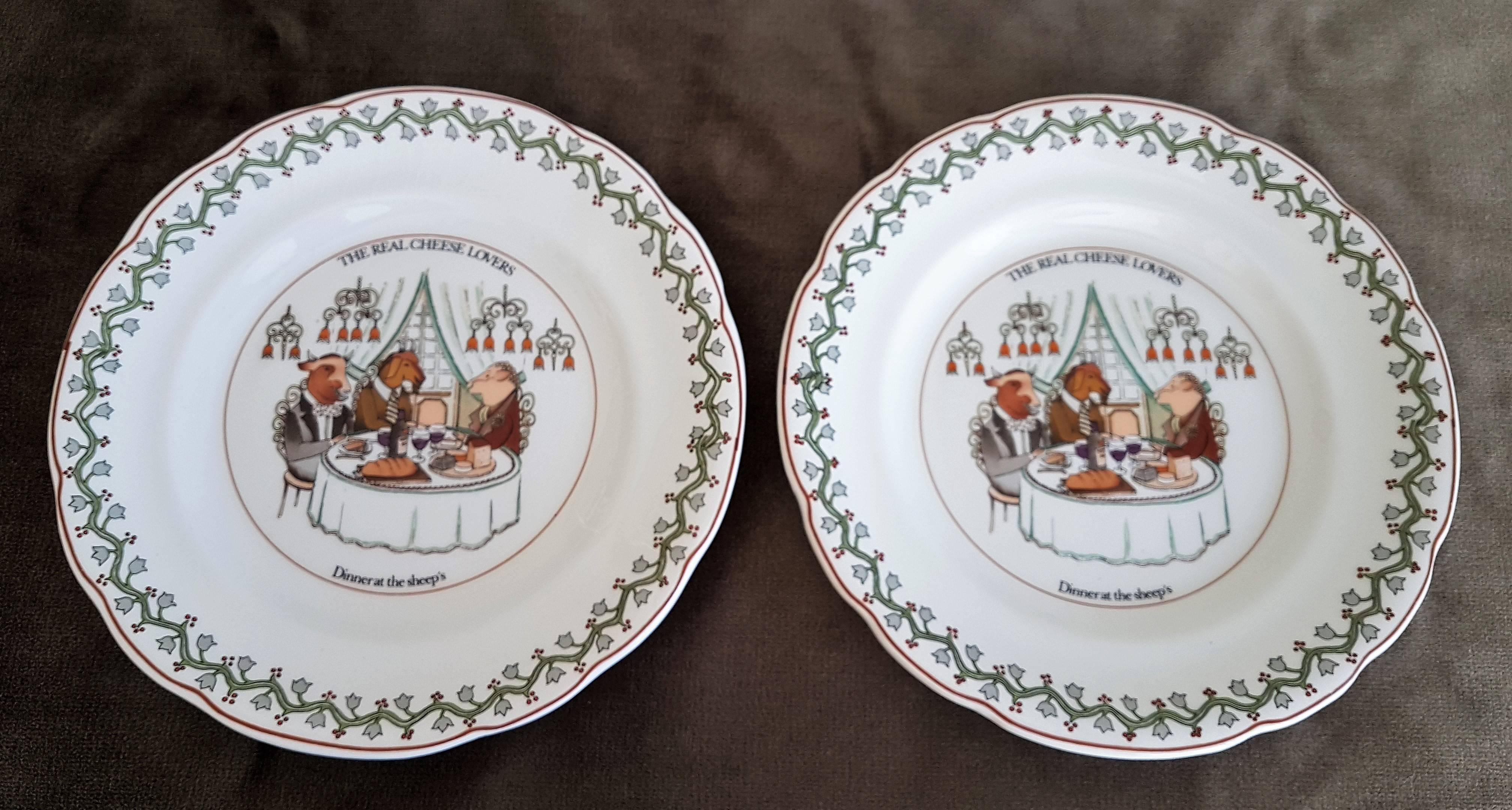 6 Cheese Dishes set by Gien, France In Good Condition In Paris, FR