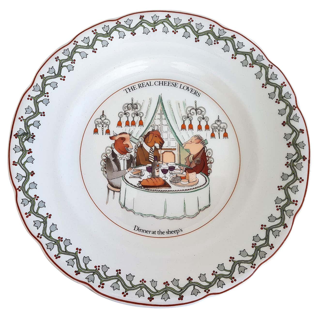 Six Cheese Dishes Set by Gien, France at 1stDibs