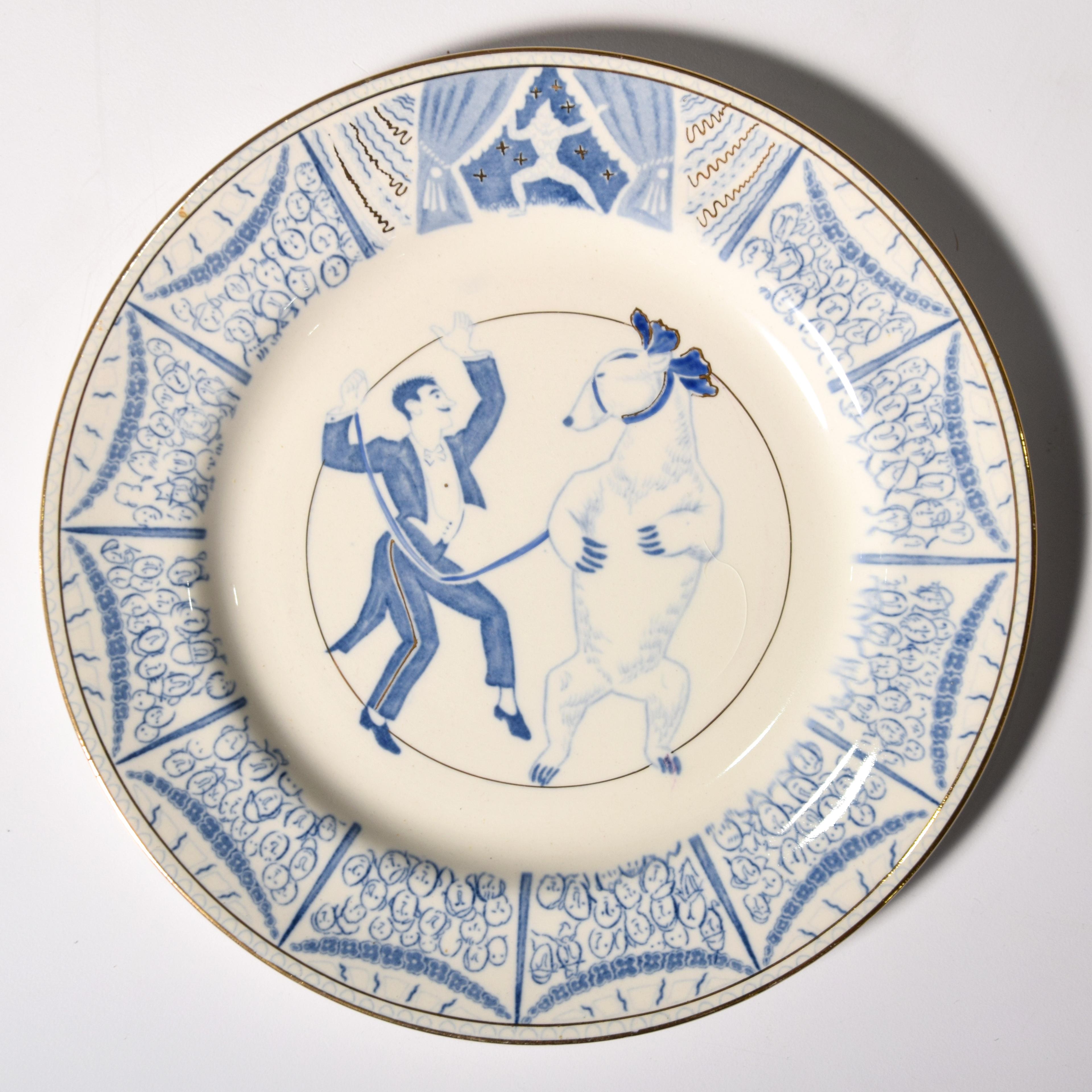 6 Clarice Cliff / Laura Knight CIRCUS Plates, Prototype For Sale 5