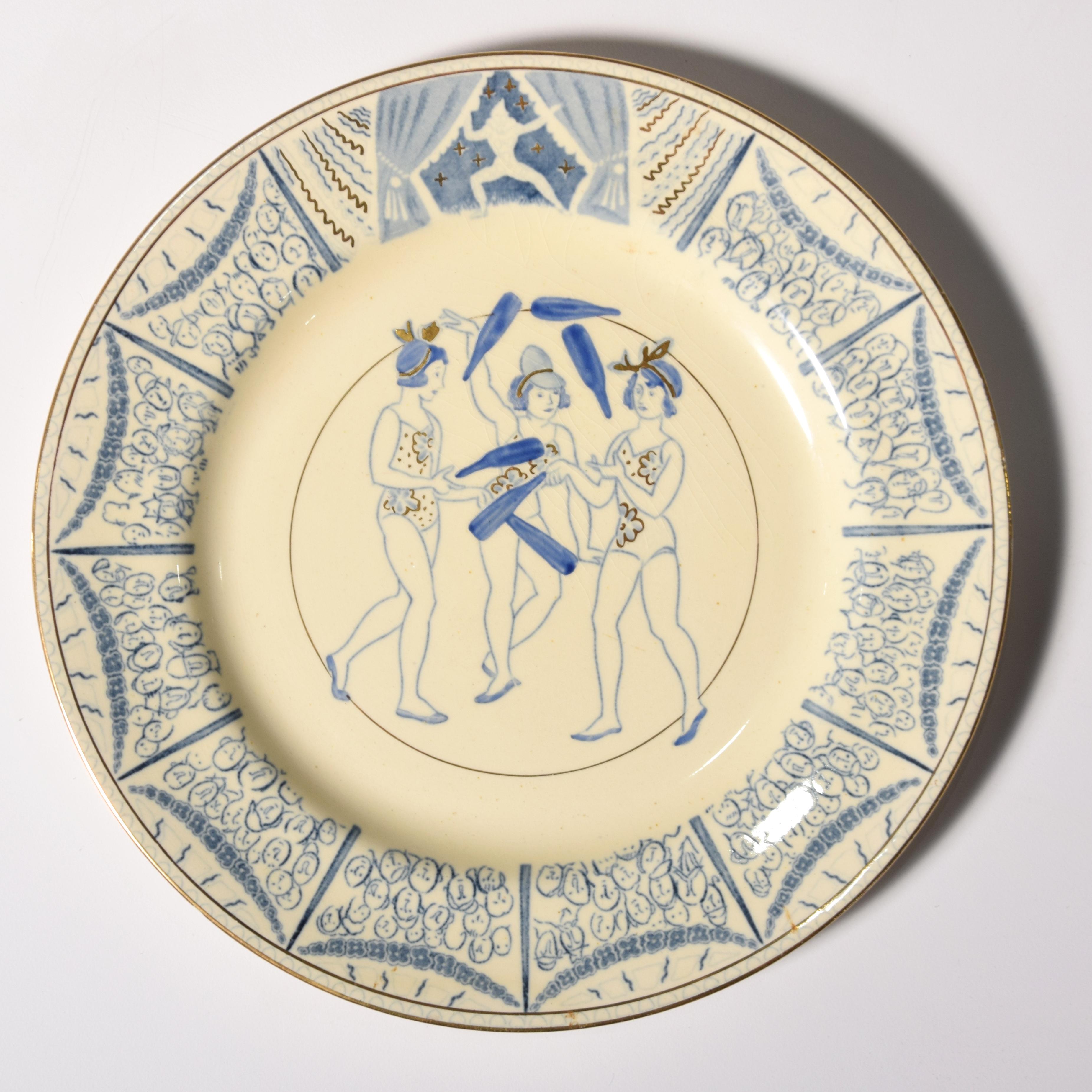 Artist/Designer: Clarice Cliff (British, 1899-1972), Laura Knight (British, 1877-1970); Wilkinson Ltd.

Additional Information: Plates were designed as protoypes for the “Circus” pattern, later painted in various colors. Provenance: Christie’s,