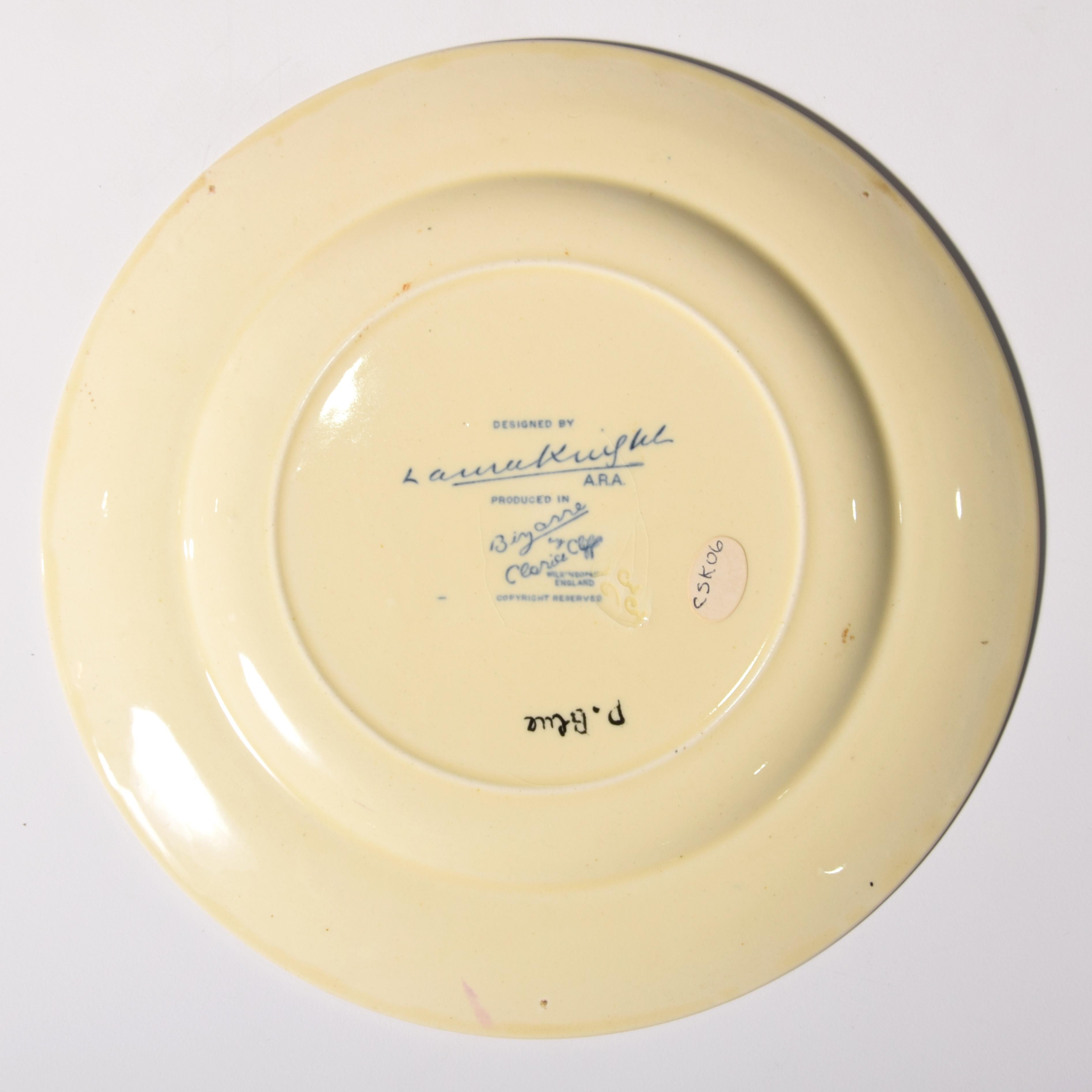British 6 Clarice Cliff / Laura Knight CIRCUS Plates, Prototype For Sale