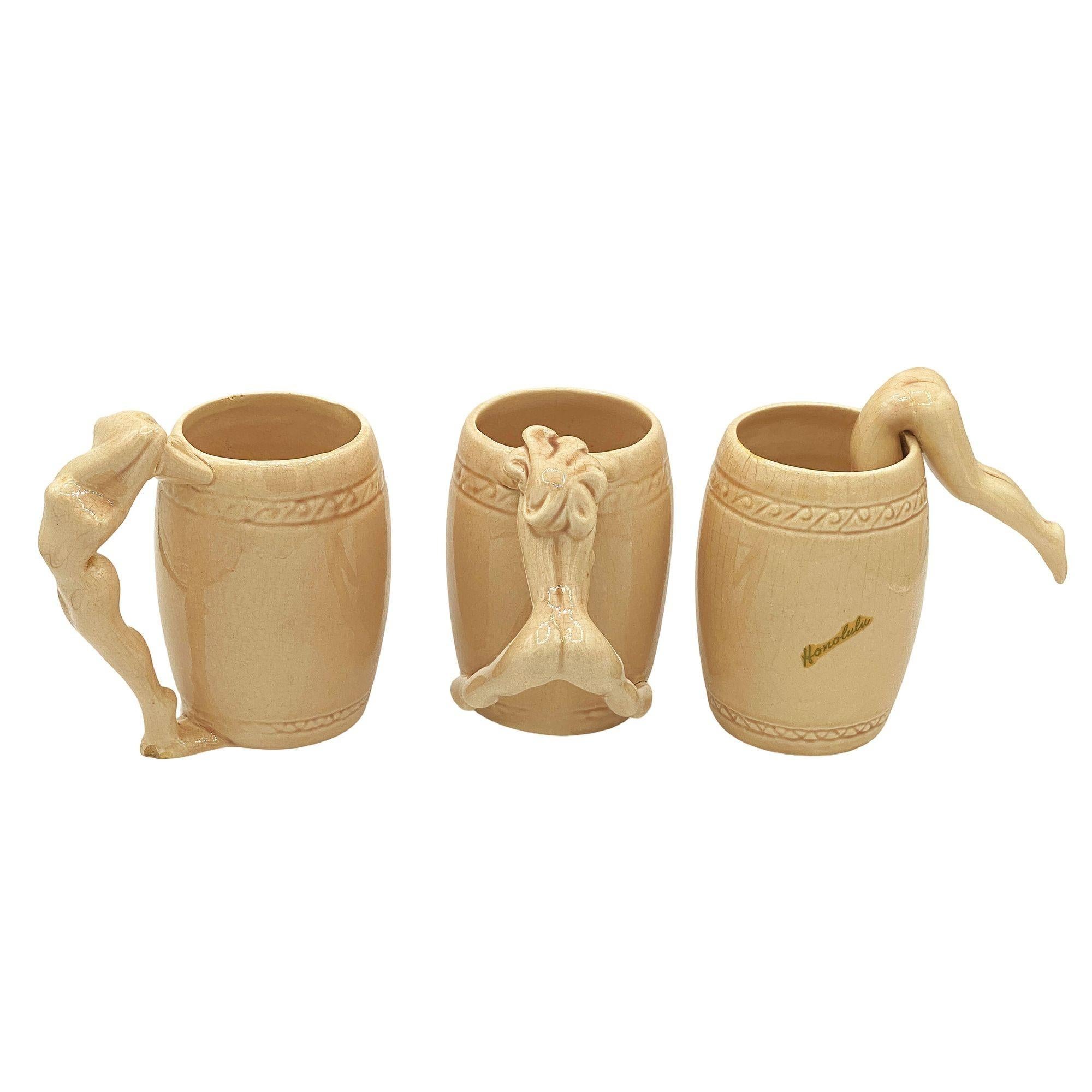 Mid-Century Modern 6 sets complets de tasses en céramique 