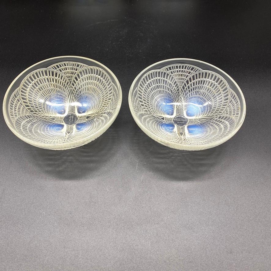 French 6 Coquilles Glass Bowls by R.Lalique  For Sale