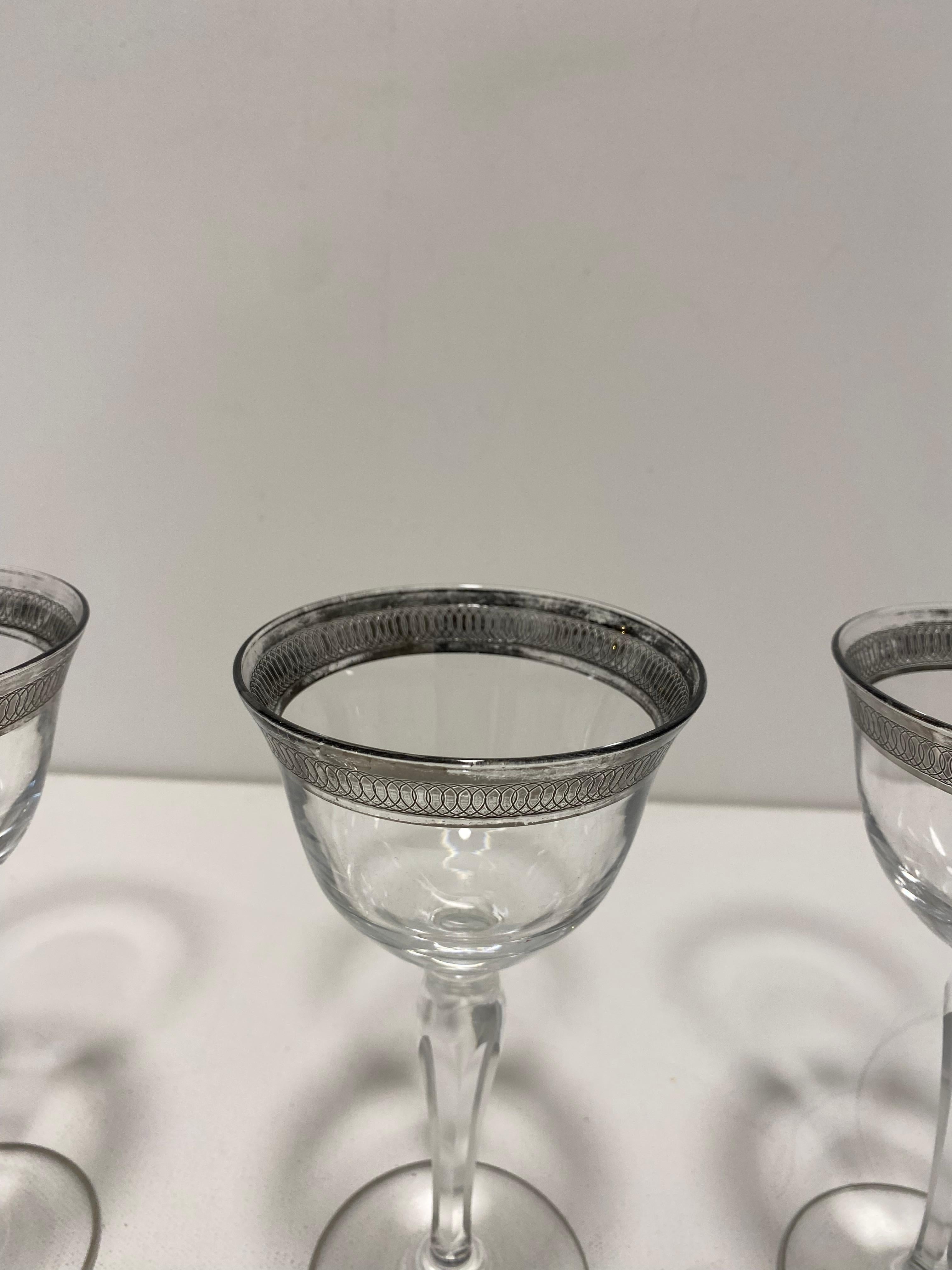 Brass 6 Crystal Wine Table Hollywood Regency Vintage 1960s Candle For Sale