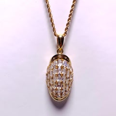 Moonstone Serpent Pendant in 18K Yellow Gold