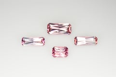 6 cts Faceted pink tourmaline bi-color tourmaline set