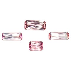 6 cts Faceted pink tourmaline bi-color tourmaline set