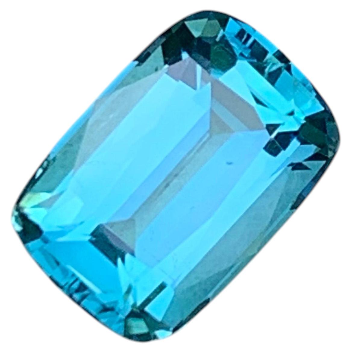 6 Cts Lagoon Blue Tourmaline Gemstone for Ring Jewellery 13 mm