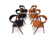 6 Danish A-frame Walnut Dining Chairs (24 available)