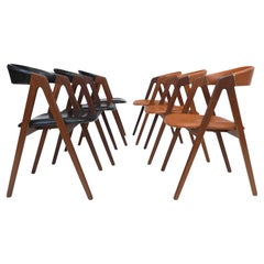 6 Danish A-frame Walnut Dining Chairs (24 available)
