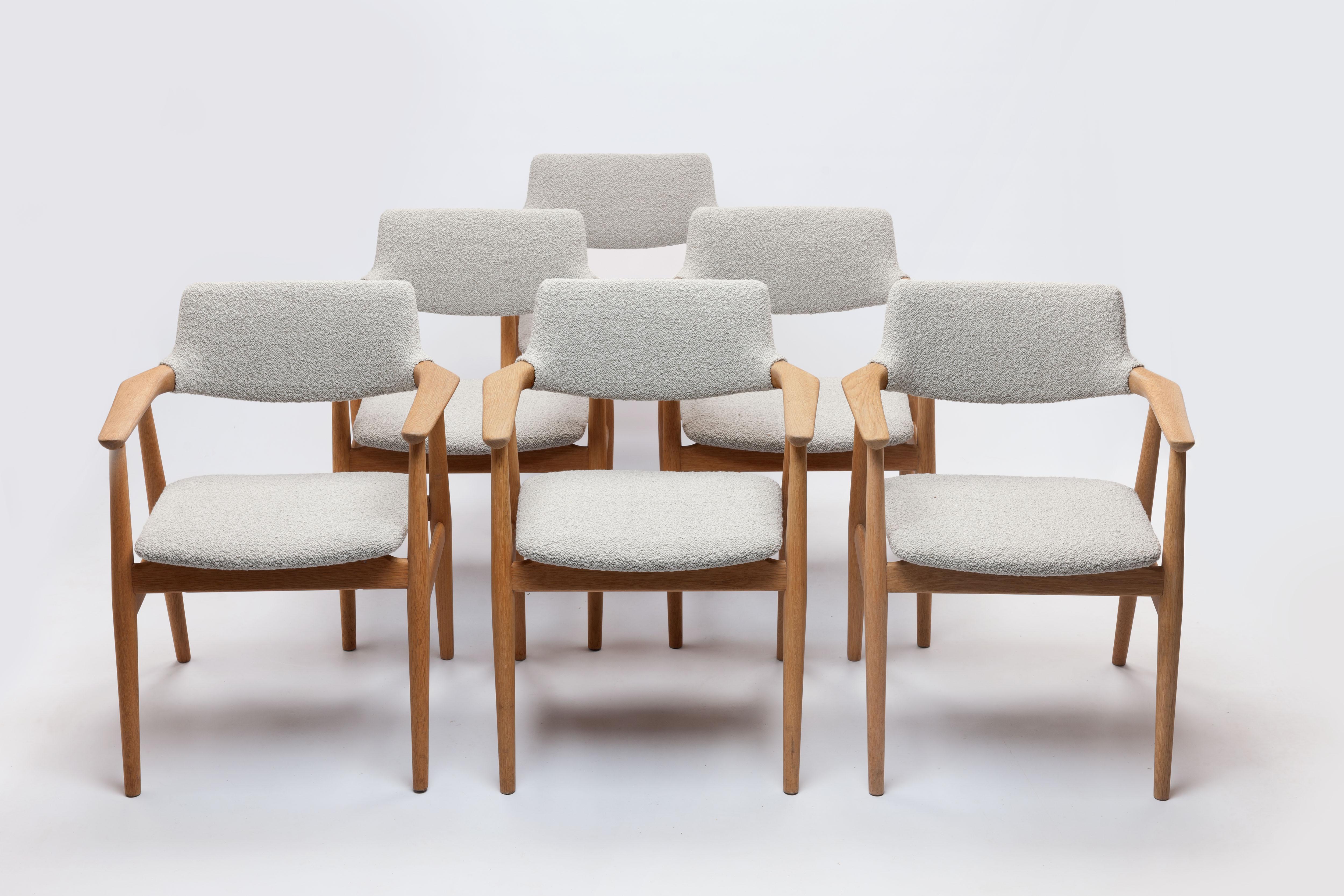 6 Danish Dining Room Armchairs by Svend Åge Eriksen, Glostrup Møbelfabrik 3