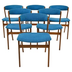 6 chaises à manger danoises du milieu du siècle dernier de style Kai Kristiansen