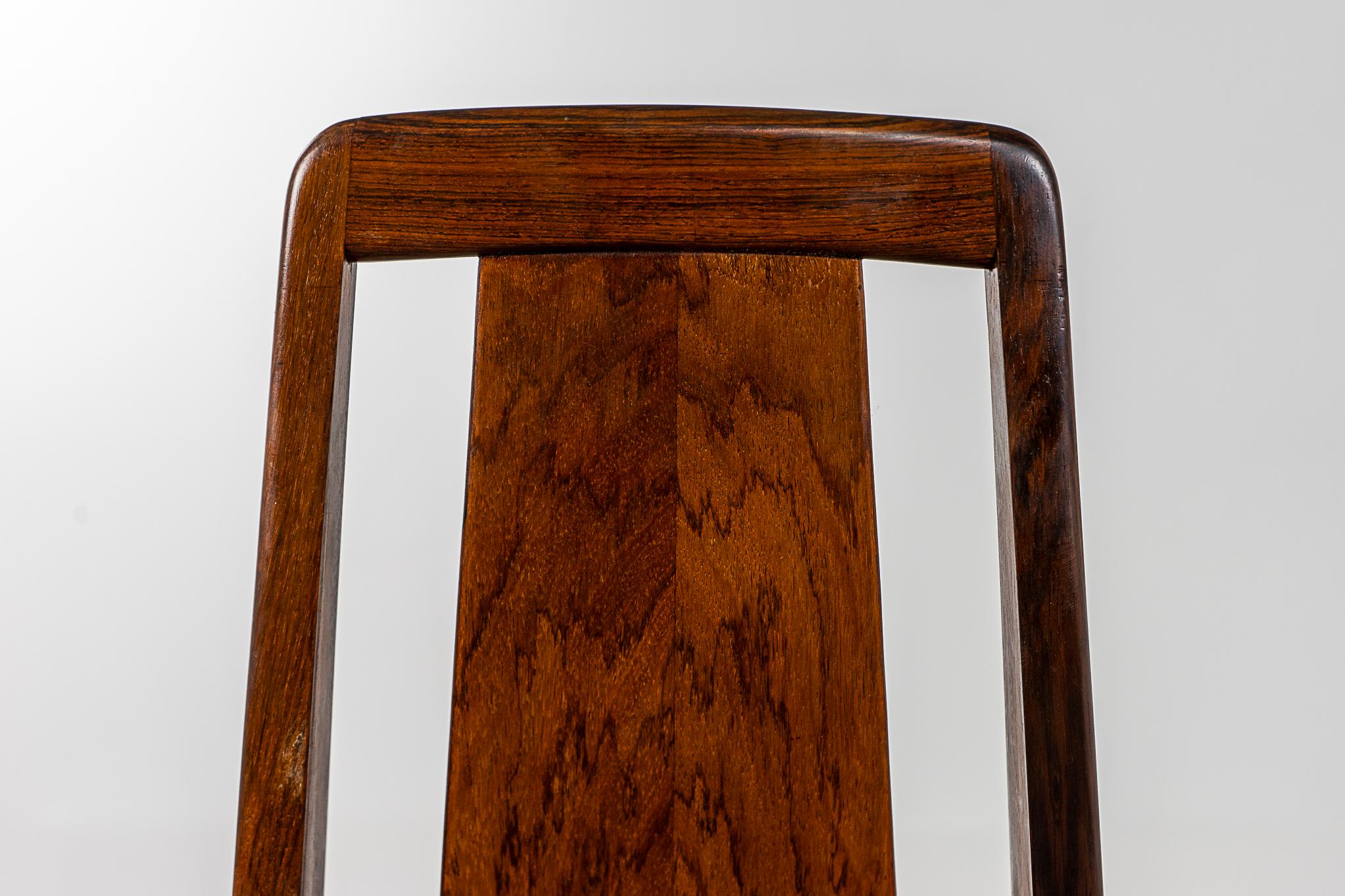 6 Danish Modern Rosewood Dining Chairs by Niels Koefoed For Sale 5