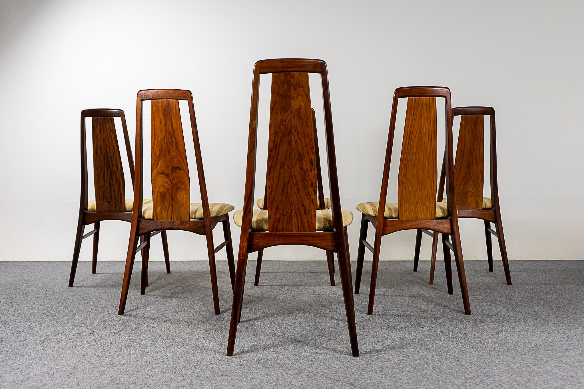 6 Danish Modern Rosewood Dining Chairs by Niels Koefoed For Sale 6