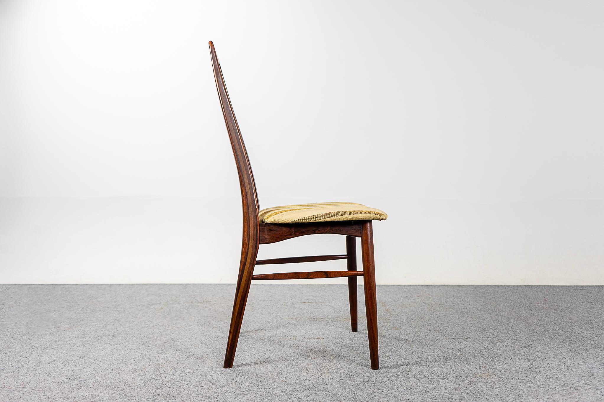 6 Danish Modern Rosewood Dining Chairs by Niels Koefoed For Sale 1
