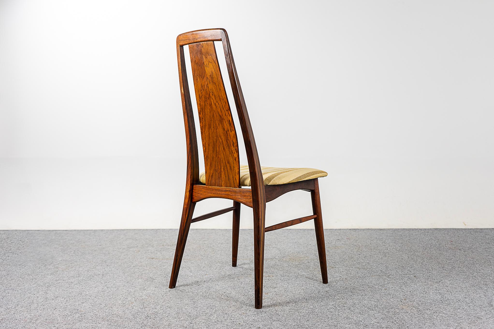 6 Danish Modern Rosewood Dining Chairs by Niels Koefoed For Sale 2
